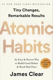 the book cover for 'atomic habits' by james clear