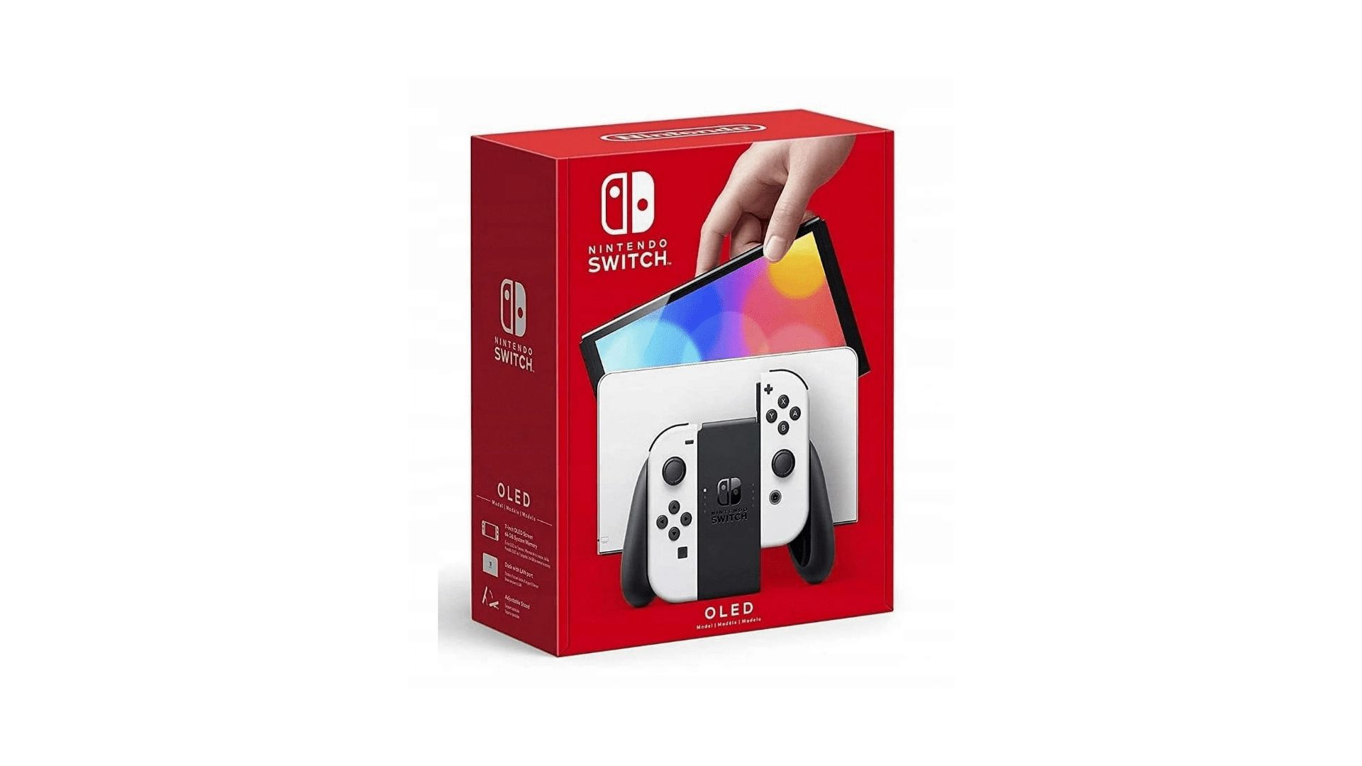 Nintendo Switch OLED in black and white