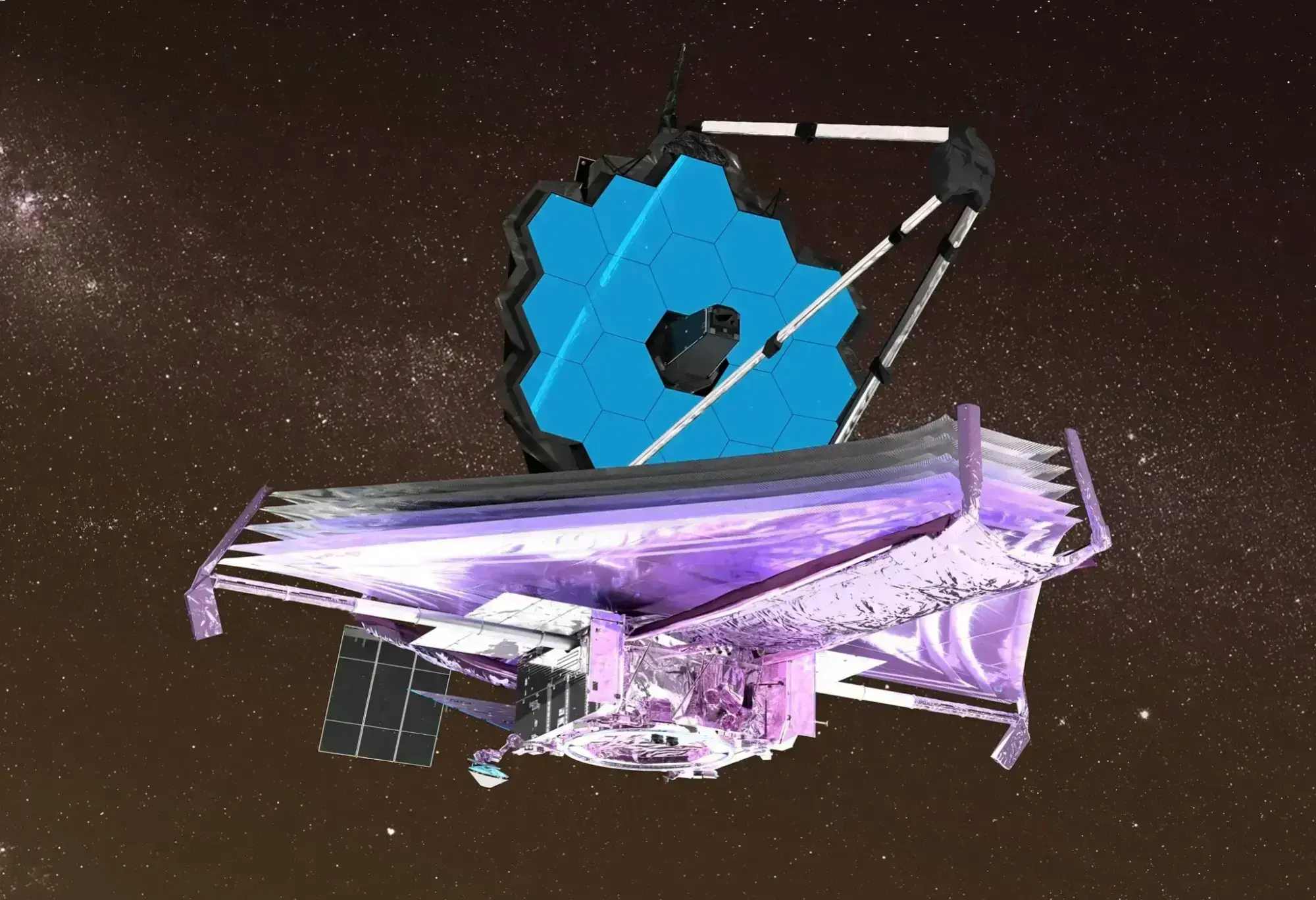 Artist depicting James Webb Space Telescope