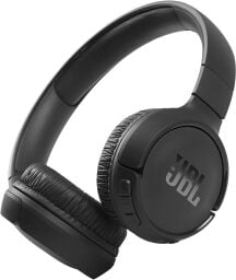 JBL Tune on-ear headphones appear on white.
