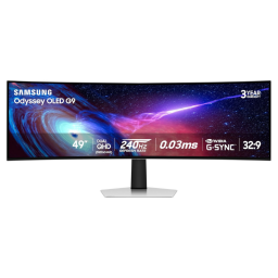 Samsung Odyssey gaming monitor on white background
