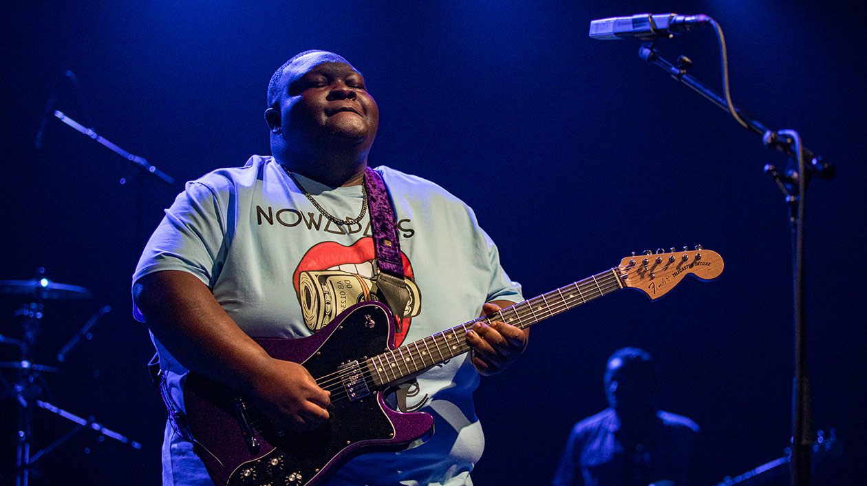 Christone "Kingfish" Ingram performs on stage at The Observatory North Park on March 7, 2024 in San Diego, California.