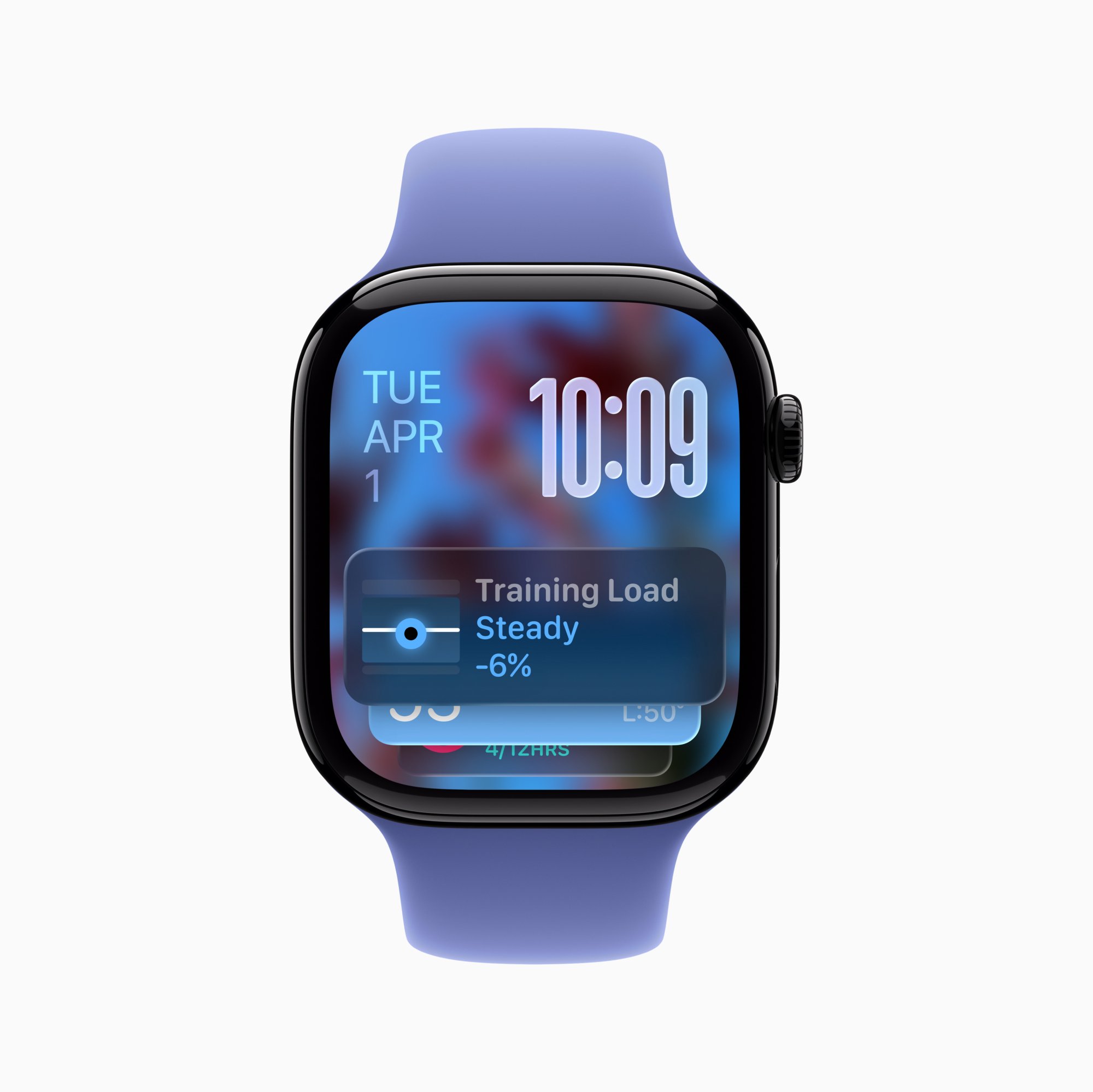 Apple Watch showing an update on the screen