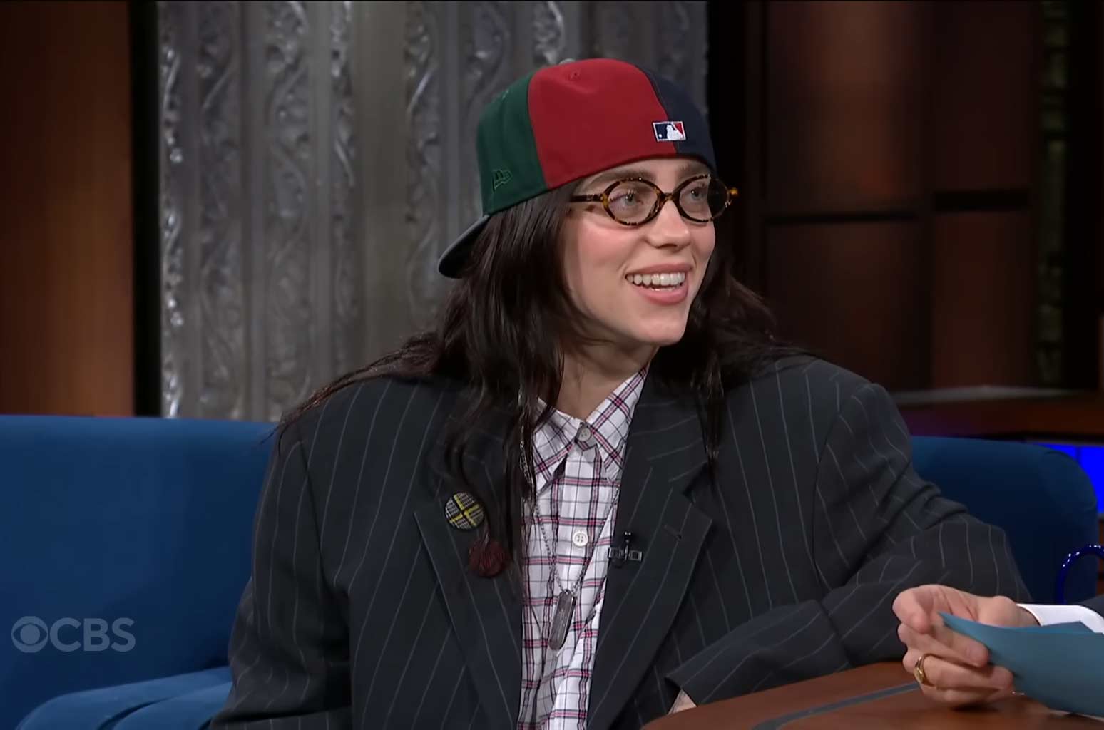 Billie Eilish on 'The Late Show With Stephen Colbert.'