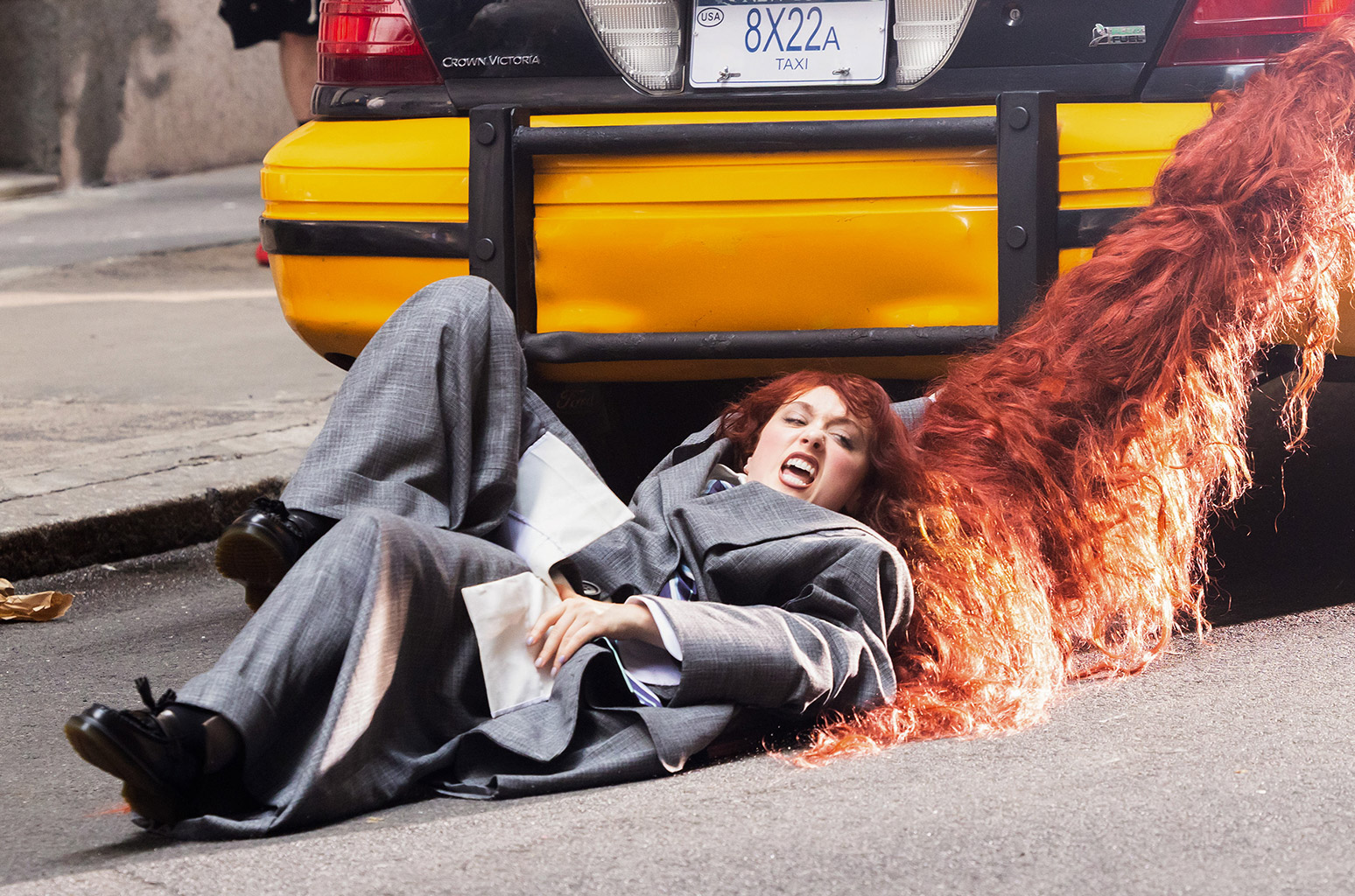 Chappell Roan is seen shooting a new music video on July 08, 2025 in New York City.