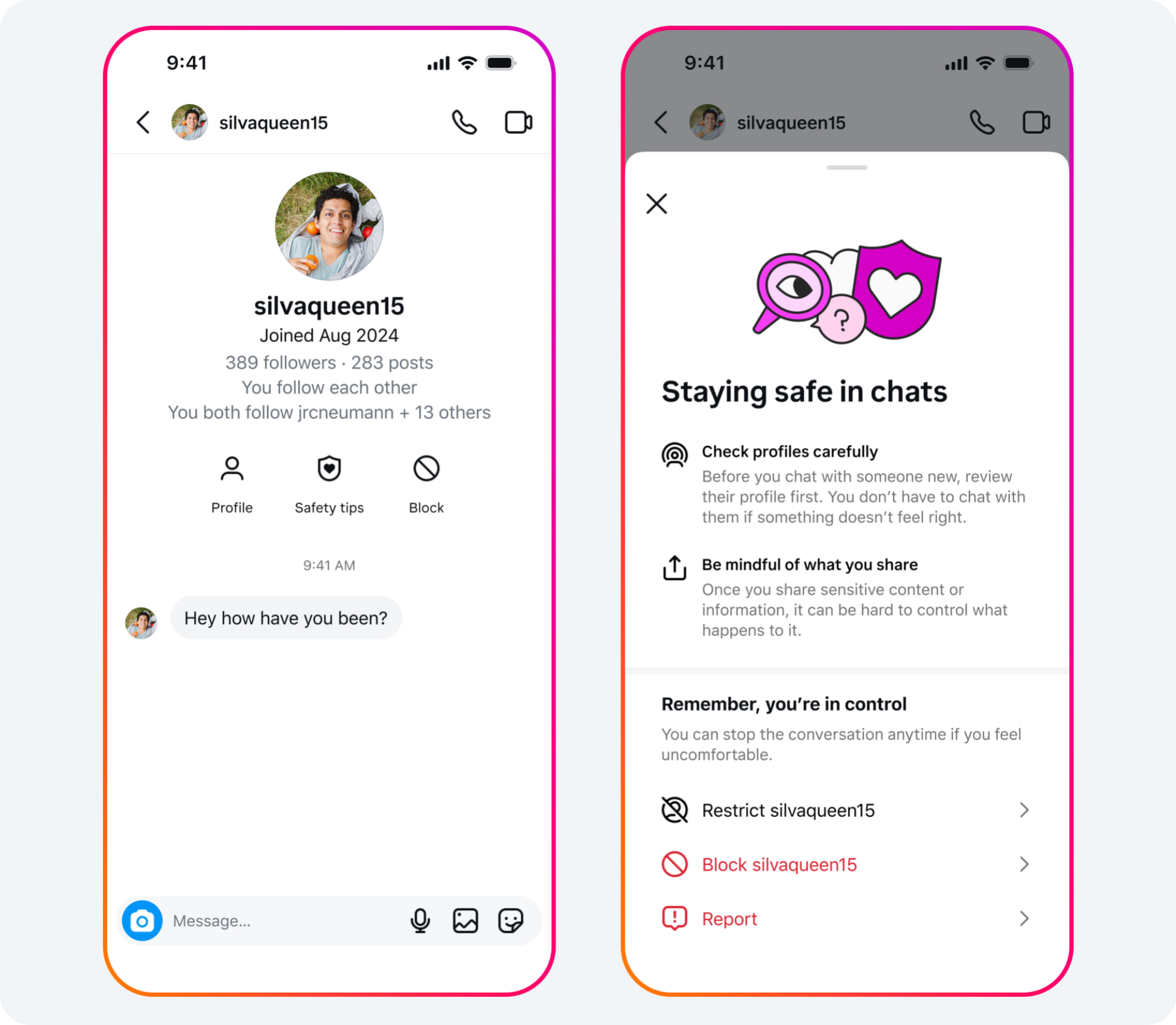 new teen safety features on Instagram