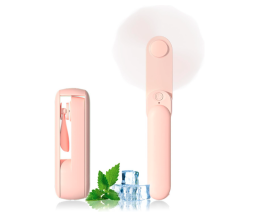 small pink foldable fan