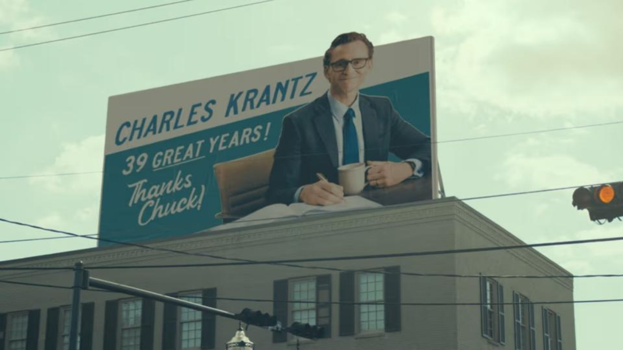 billboard in "The Life of Chuck"
