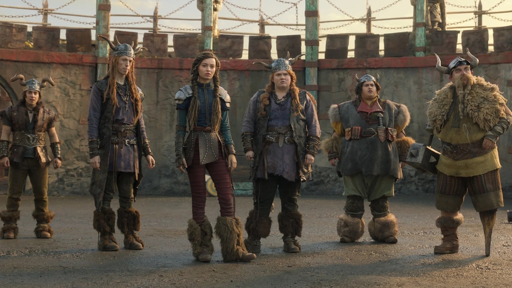 the crew in "How to Train Your Dragon" live-action film