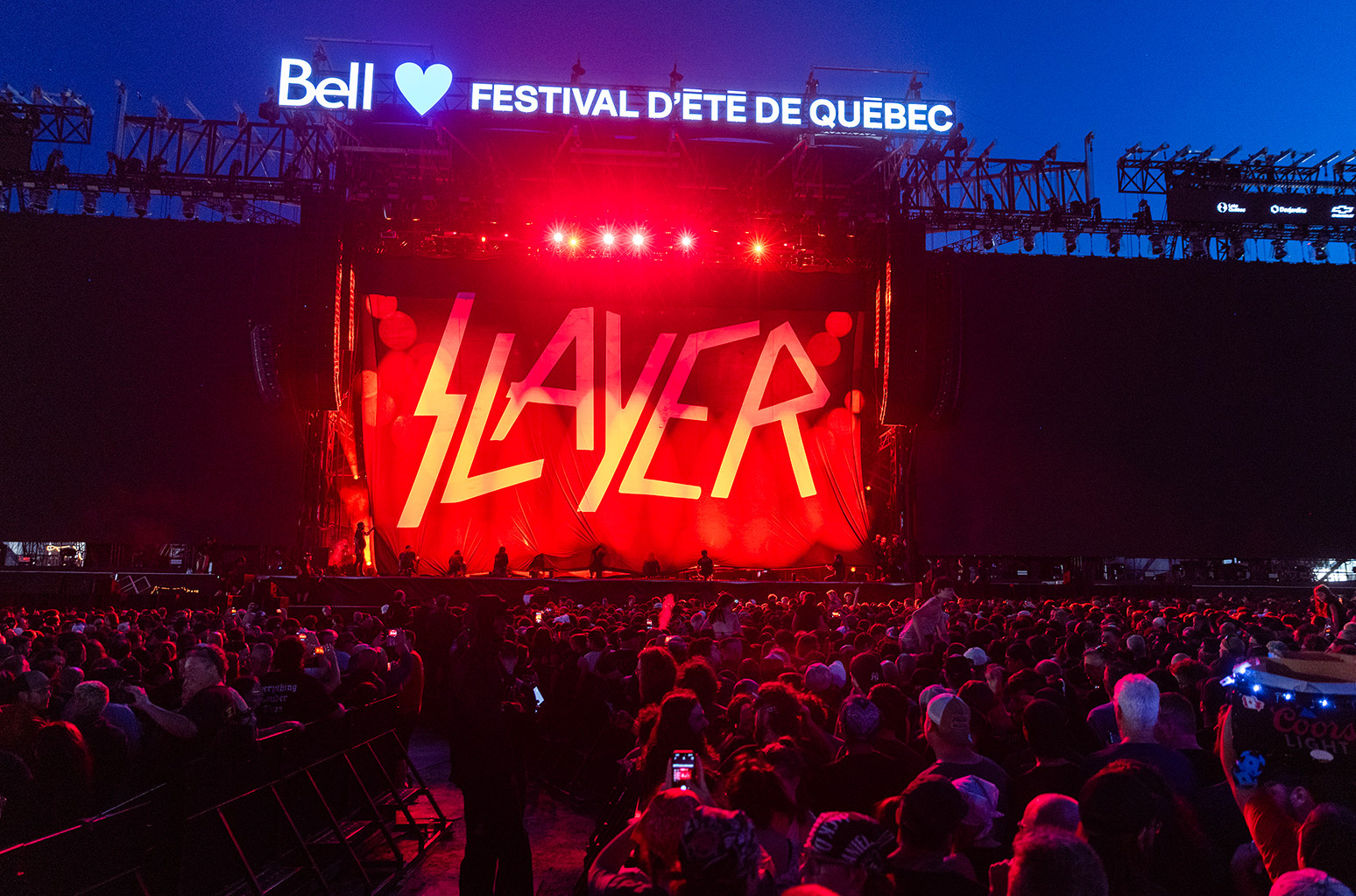 Slayer performs at the Festival d'été de Québec on July 11, 2025 in Quebec City, Quebec.