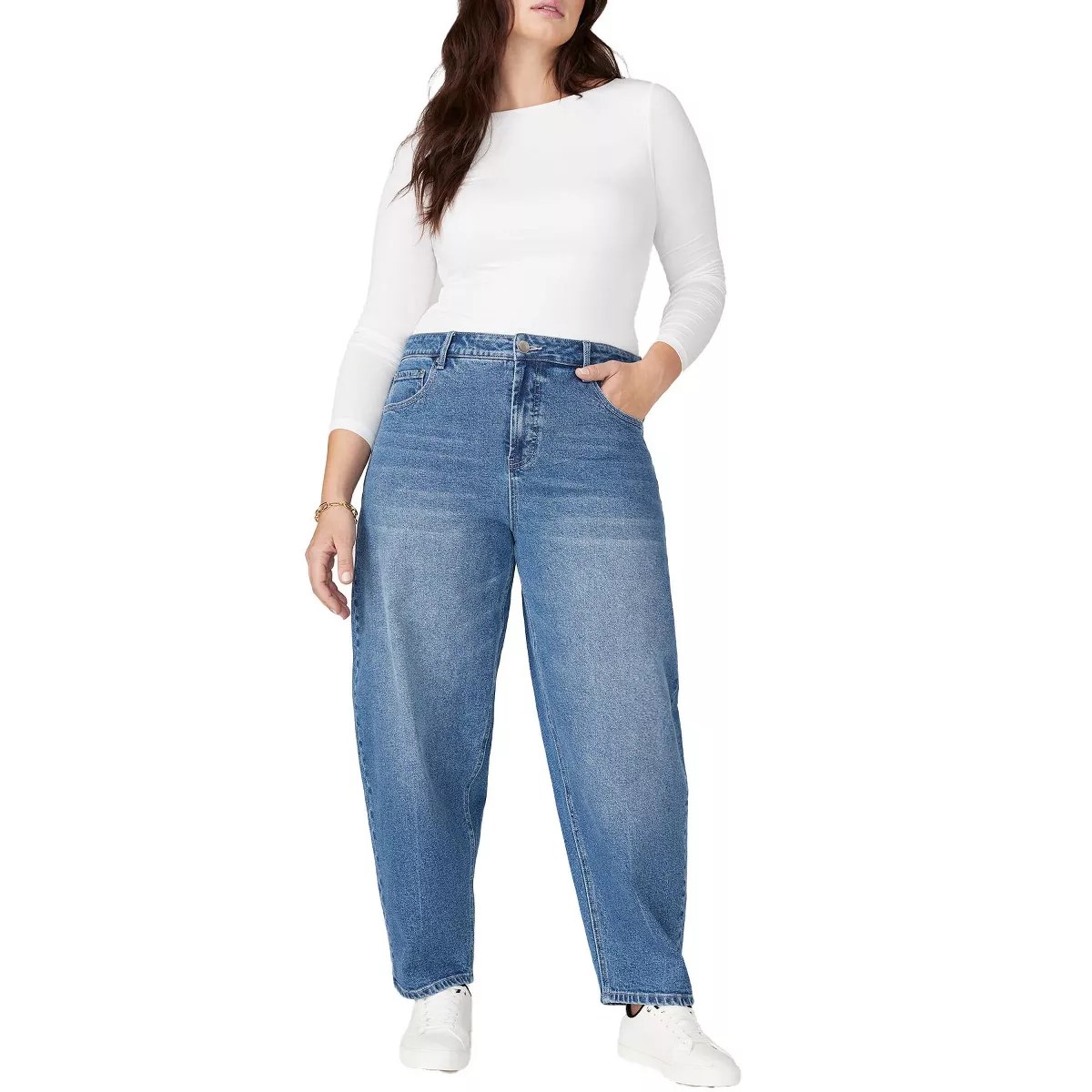 7 Best Barrel Jeans: Shop Denim at Free People, Anthropologie, Amazon