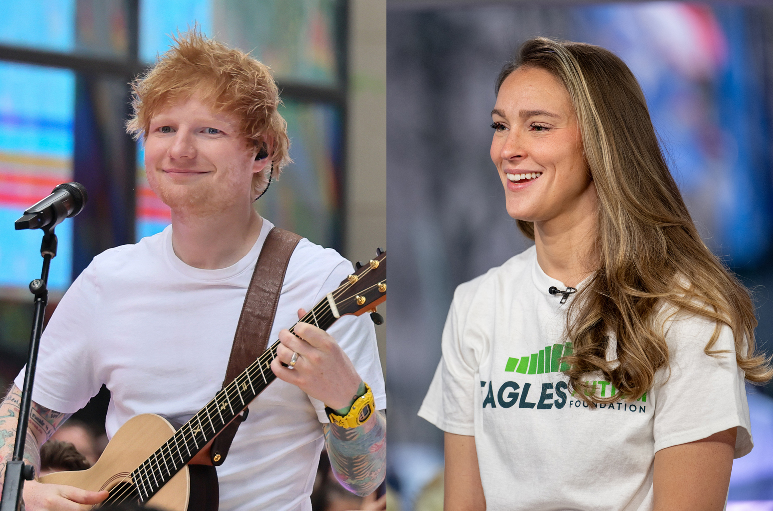 Ed Sheeran and Kylie Kelce