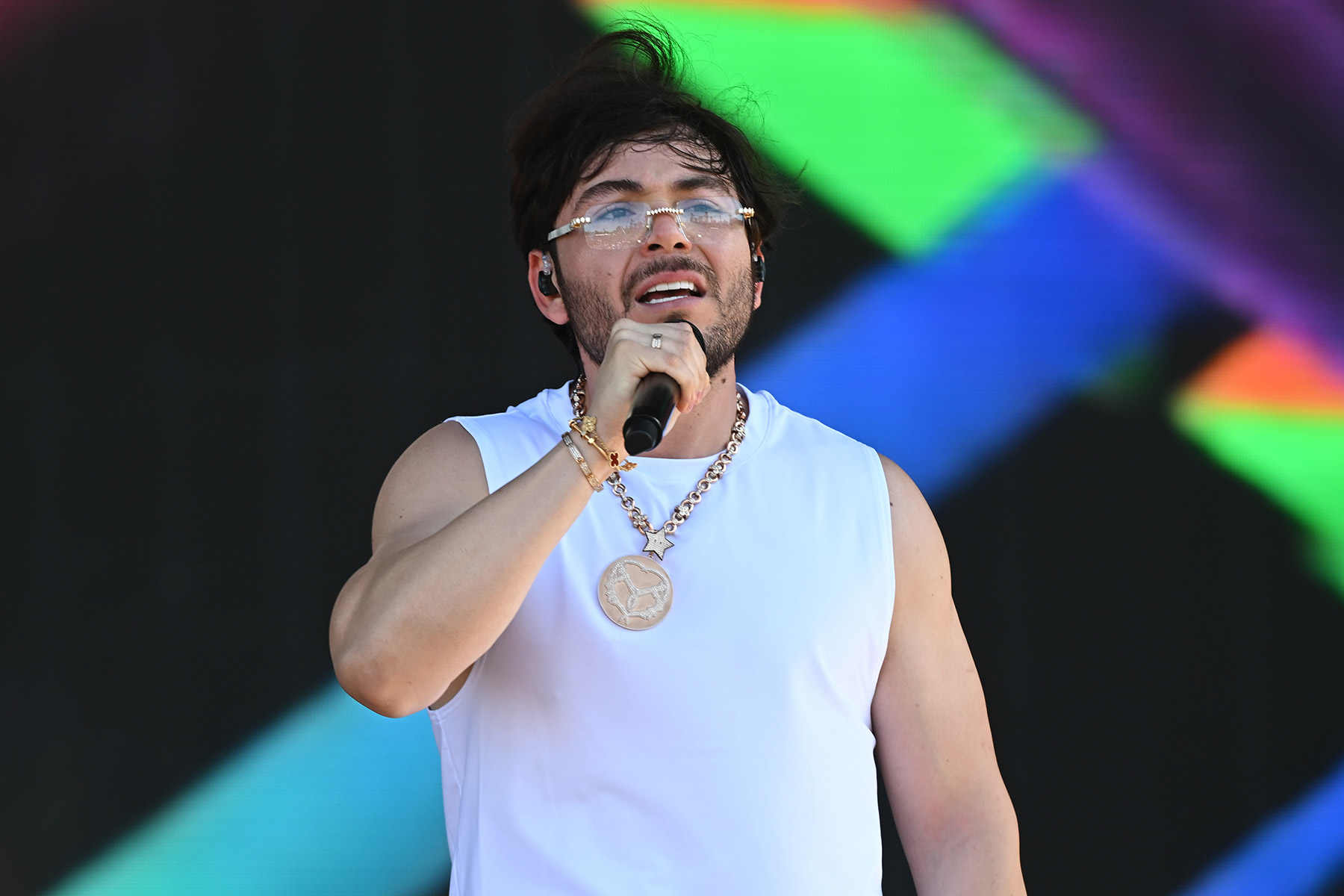 Tito Double P performs during the 2025 Suenos Music Festival at Grant Park on May 25, 2025 in Chicago, Illinois.