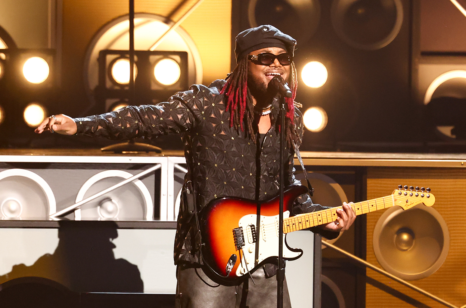 Leon Thomas III performs onstage at the BET Awards 2025 held at the Peacock Theater on June 09, 2025 in Los Angeles, California.