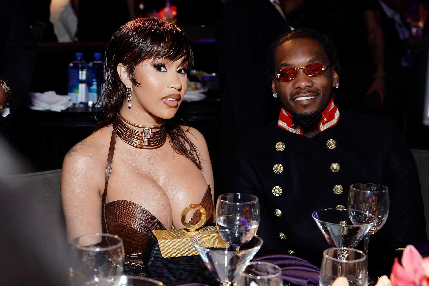Cardi B and Offset attend the Pre-GRAMMY Gala & GRAMMY Salute to Industry Icons Honoring Julie Greenwald and Craig Kallman on February 04, 2023 in Los Angeles, California.