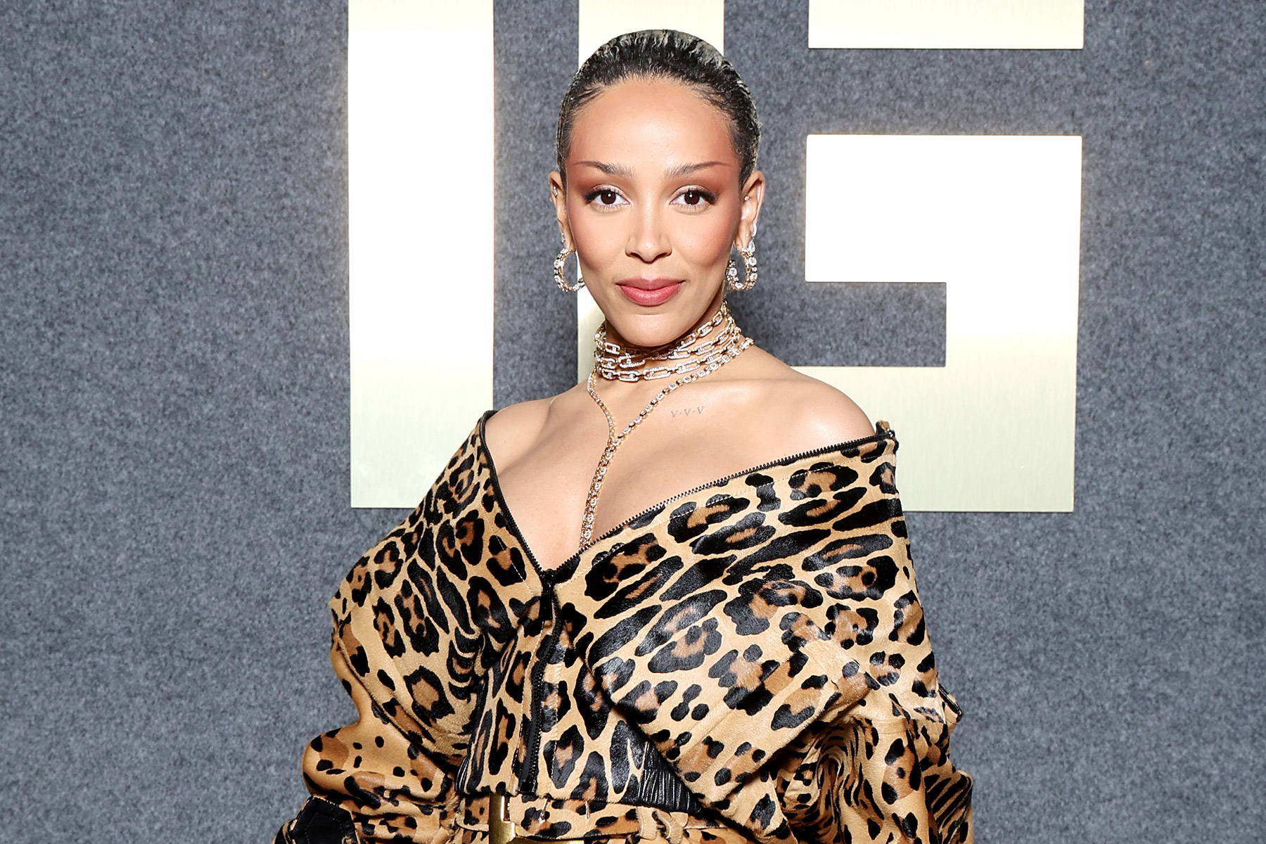 Doja Cat attends the Balmain Womenswear Fall/Winter 2025-2026 show as part of Paris Fashion Week on March 05, 2025 in Paris, France.