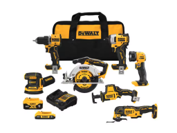 DeWalt 7-tool combo kit with tote bag