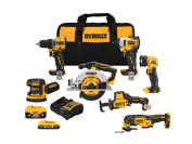 DeWalt 7-tool combo kit with tote bag