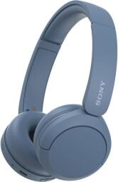 The blue Sony WH-CH520 Wireless Headphones on a white background