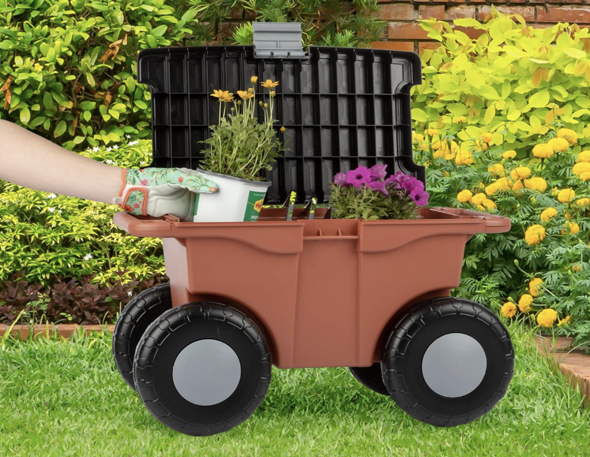 rolling garden stool