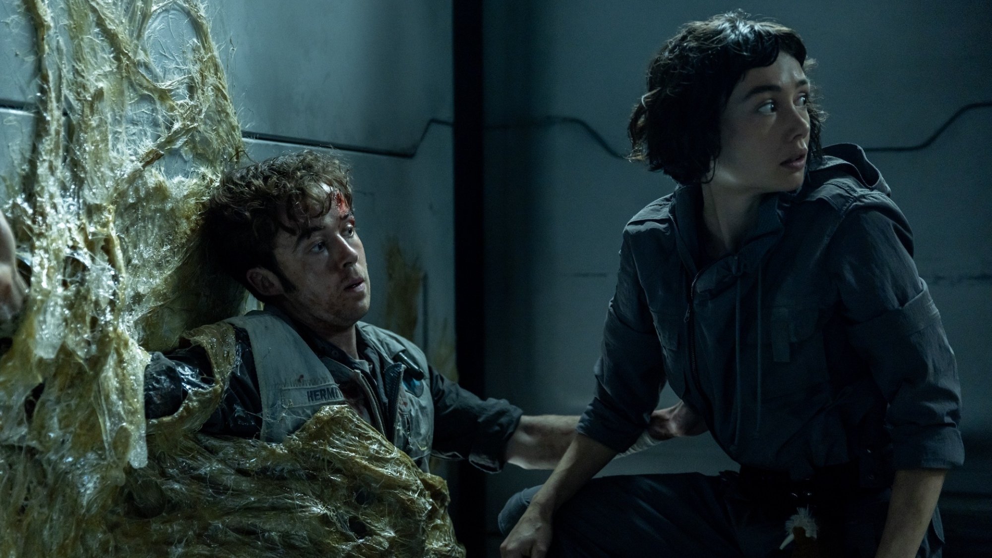 Alex Lawther and Sydney Chandler in "Alien: Earth."