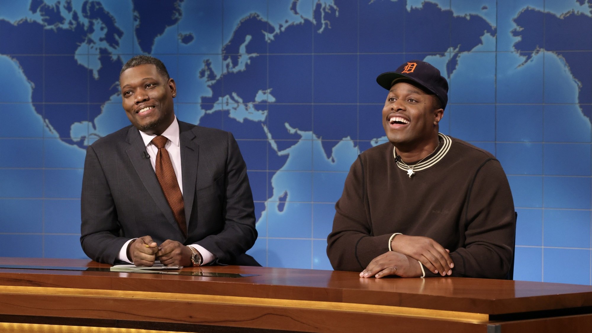 Michael Che and Devon Walker on "SNL."