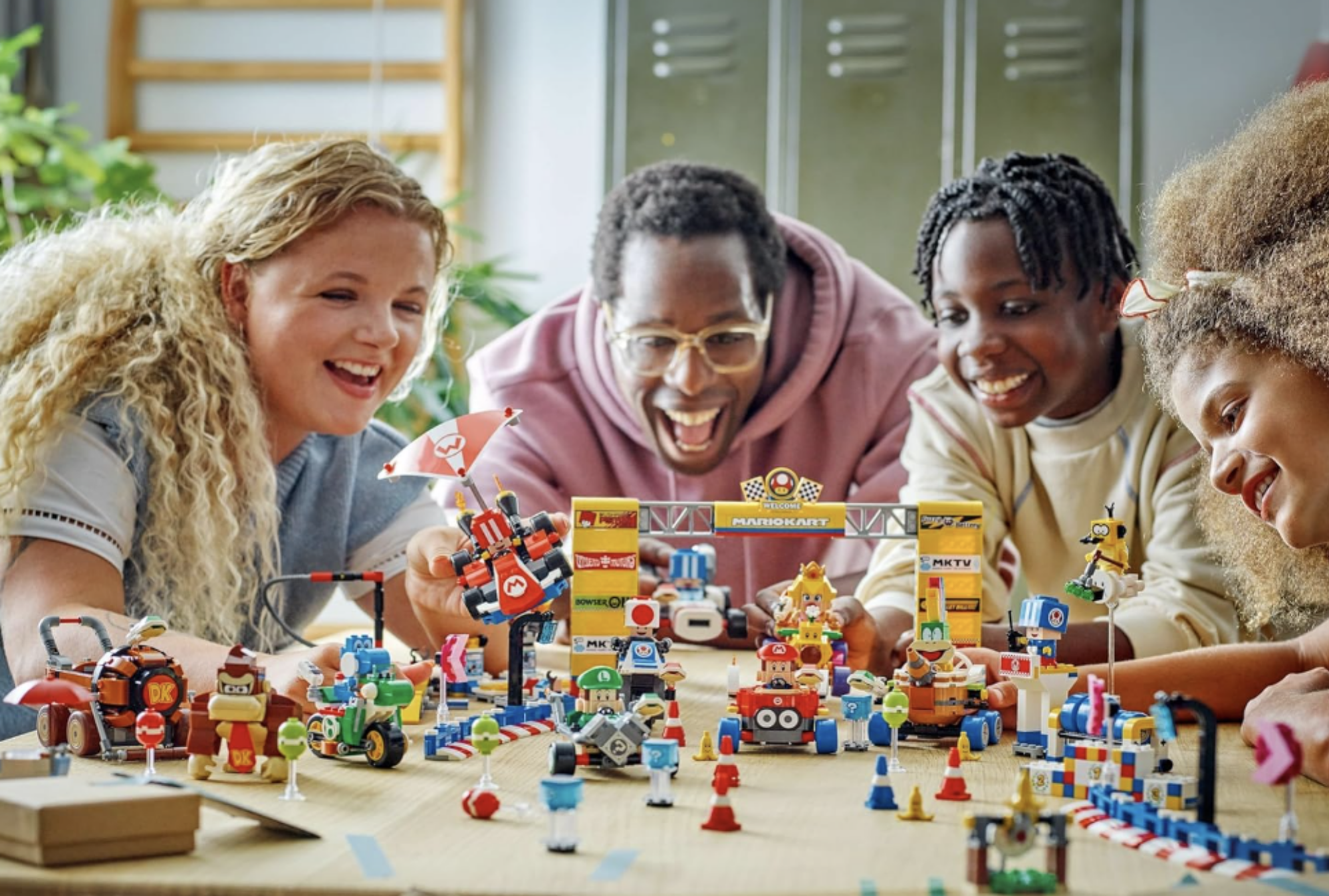 people playing with legos