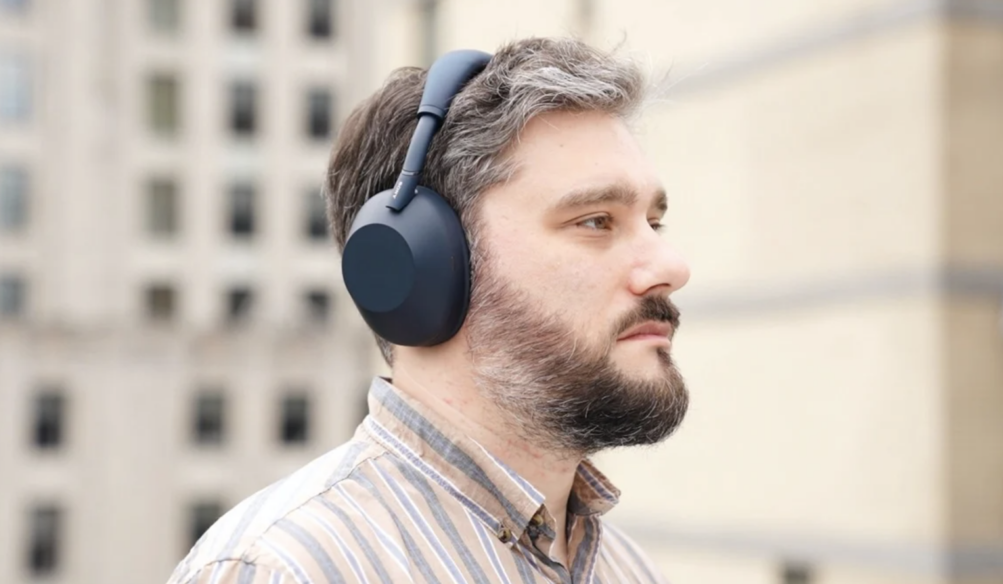 man wearing headphones