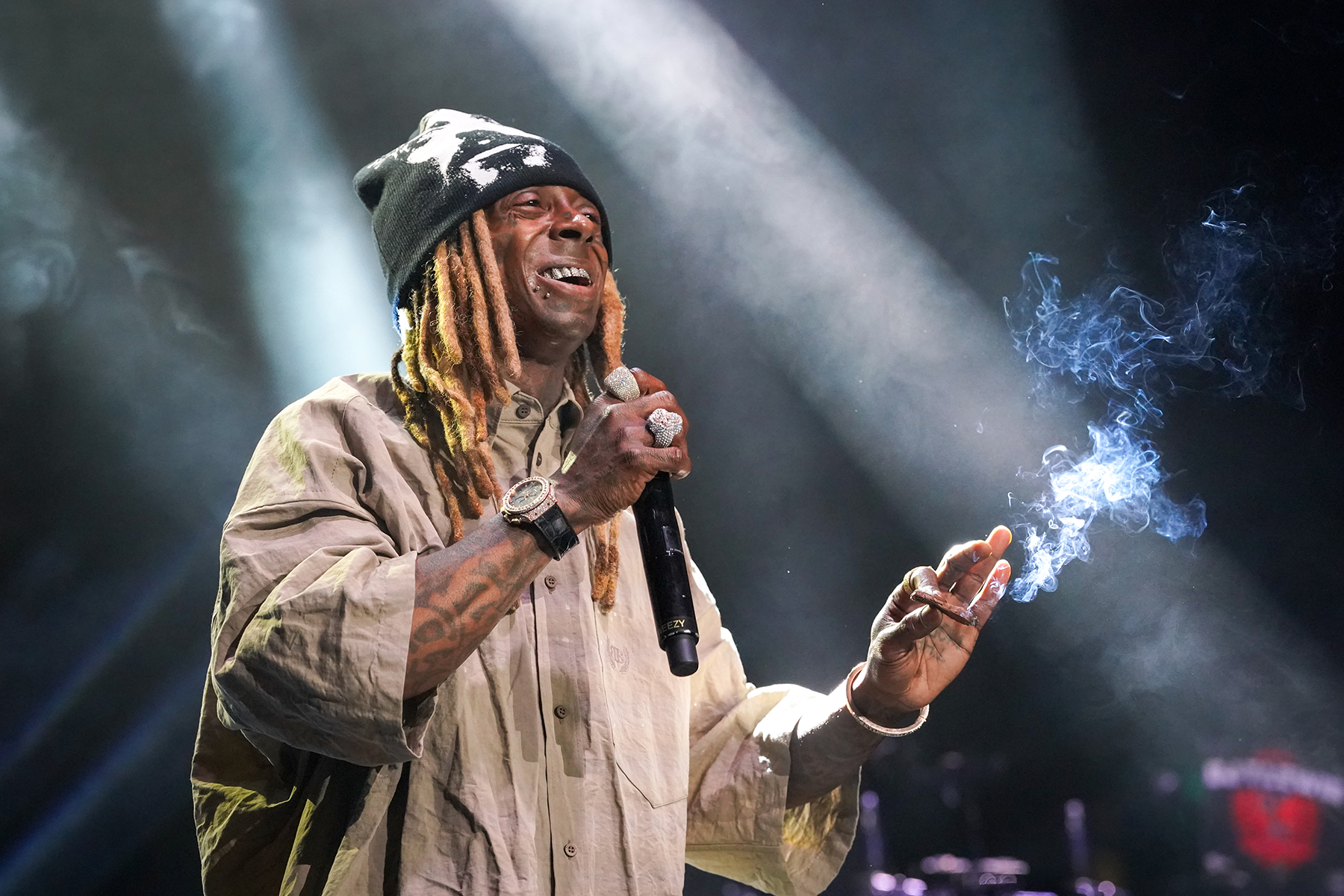 Lil Wayne performs at Legacy Arena at the BJCC on May 03, 2025 in Birmingham, Alabama.