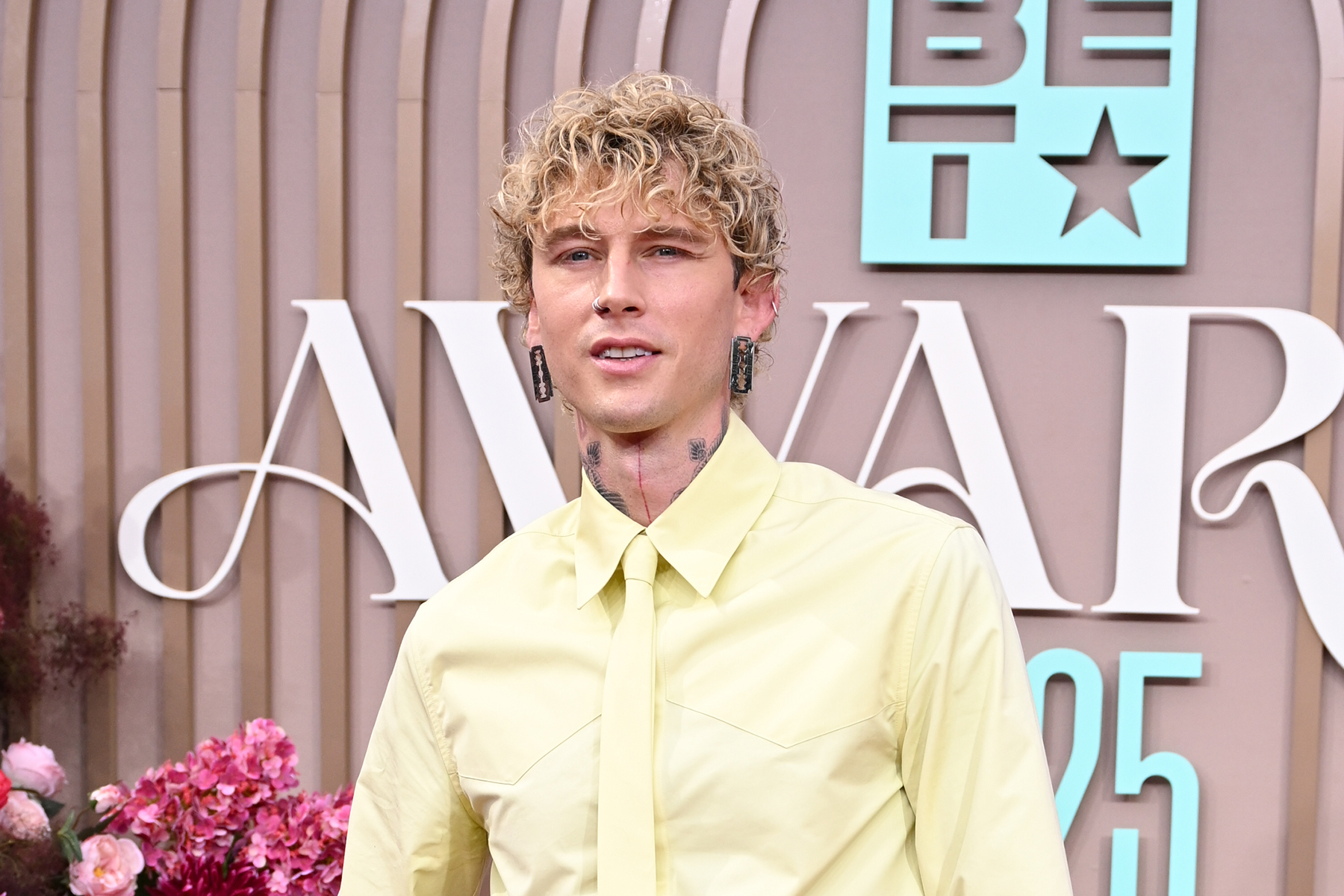 Machine Gun Kelly at the BET Awards 2025 held at the Peacock Theater on June 09, 2025 in Los Angeles, California.
