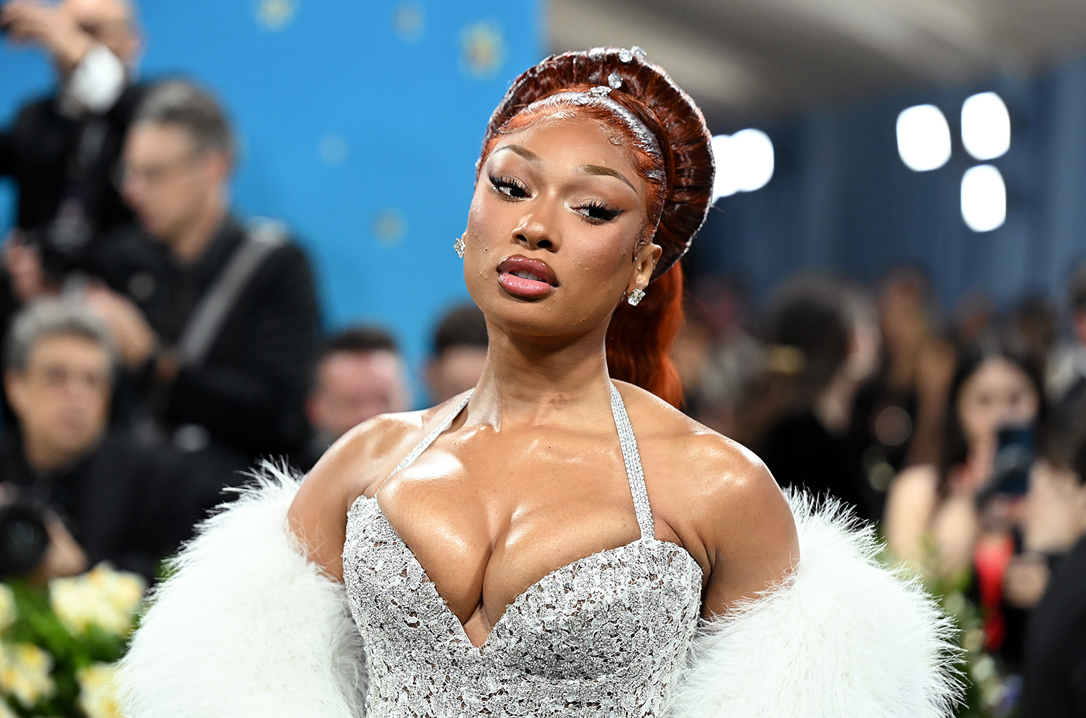 Megan Thee Stallion at The 2025 Met Gala Celebrating "Superfine: Tailoring Black Style" held at the Metropolitan Museum of Art on May 05, 2025 in New York, New York.