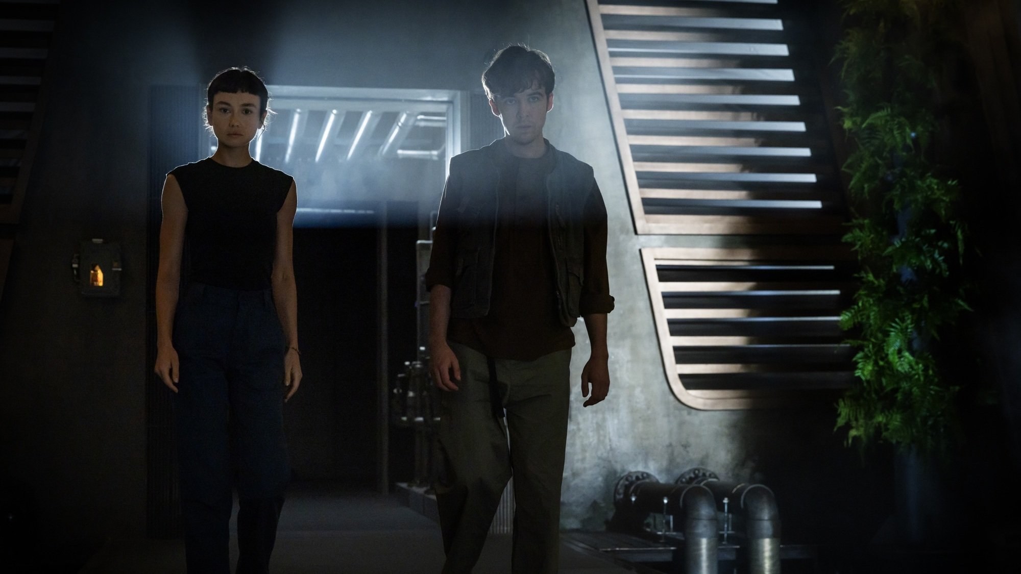 Sydney Chandler and Alex Lawther in "Alien: Earth."