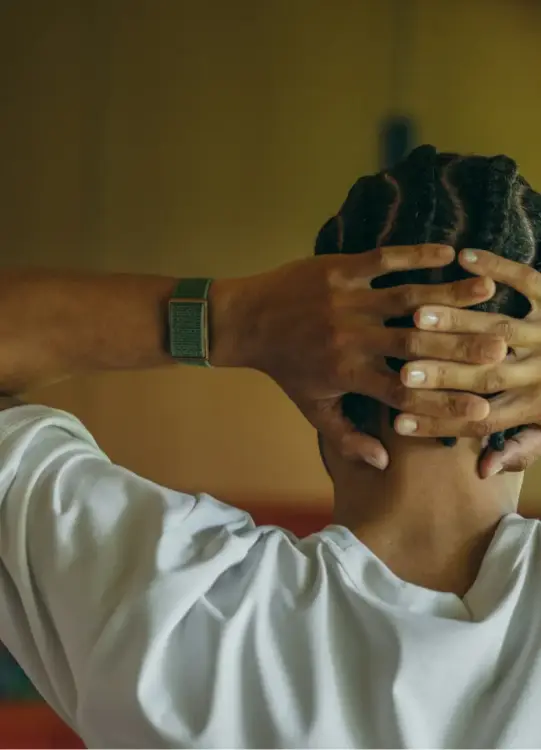 polar loop fitness tracker on man's arm