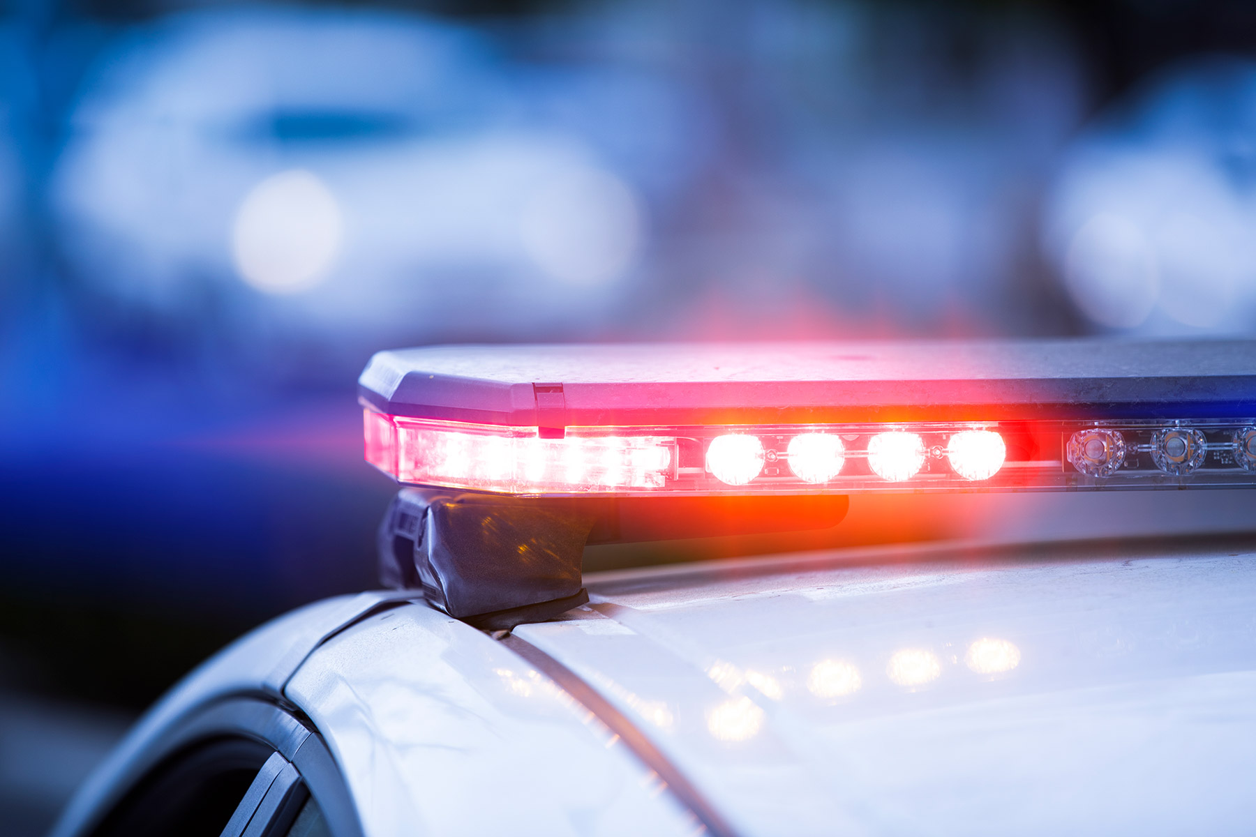 Police car lights