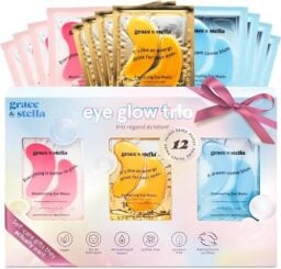 grace & stella Under Eye Patches (12 pairs) Eye Masks for Puffy Eyes and Dark Circles - Stocking Stuffers, Christmas Gifts for Women - Gifts for Birthdays, Bachelorette Party, Bridesmaids, Self Care